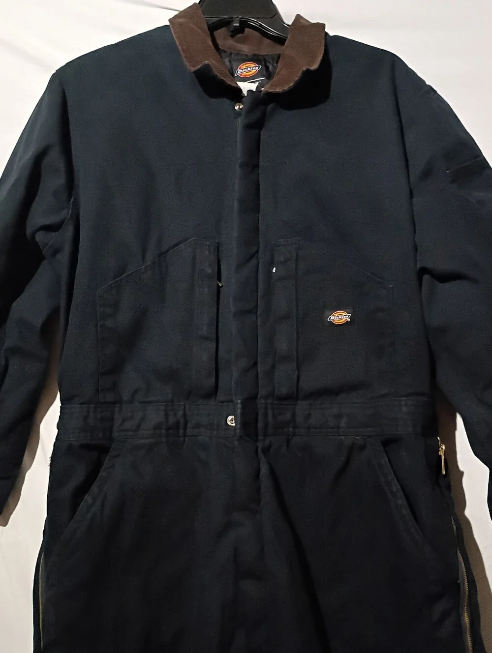 Dickies Duck Insulated Coveralls, Size XL Regular, Navy